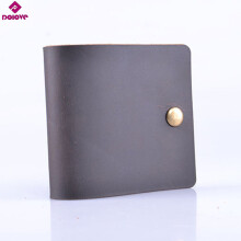 Famous Men's Leather Wallet Vintage Crazy Horse Leather Man Wallet Money Clip Wallet Man