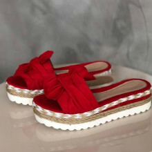 Summer Sandals Shoes Women Bow Summer Sandals Slipper Indoor Outdoor Flip-flops Beach Shoes Female Slippers