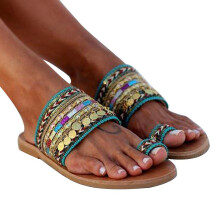 Women Summer Shoes Artisanal Flat Sandals Ladies Greek Style Flip Flop Slippers Sandals Sandalia Feminina Open toe