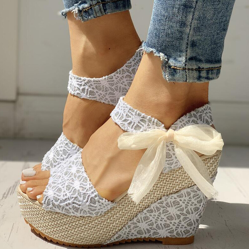 INS Lace Leisure Women Wedges Heeled Women Shoes Summer Sandals Party Platform High Heels Shoes Woman on OnBuy