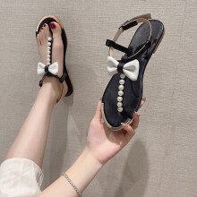 Summer Sandals Women Casual Beach Shoes Women's Outdoor Flip-Flops Sandals Metal Decoration Women's Flat Shoes Women