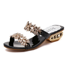 women's shoes slippers large size sandals women's rhinestone outdoor flip-flops women