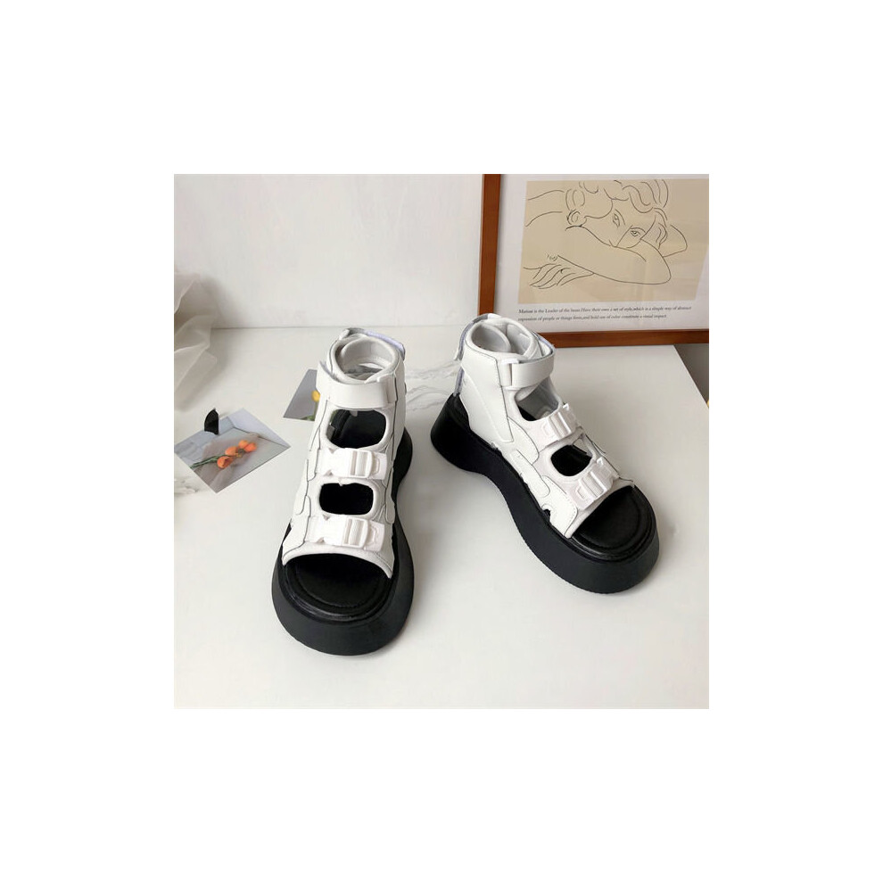 Women's Thick Bottom Muffin Summer Wedges Shoes For Women Open Toe Shoes Sandals Hook Loop Platform Shoes-image-OPC-PBSX5JV-NEW