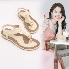 Summer Women's Sandals Flip Flops Round Toe Low Heel Beach Casual Shoes Rome Women Slides Ladies Sandals