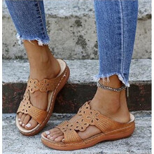 Women Slippers Wedges Shoes Summer Open Toe Flat Platform Sandals Ladies Casual Beach Flip Flops Shoes Female Slipper