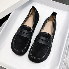 Women Casual Faux Suede Loafers Moccasins Driving Shoes Slip On Boat Shoes Shallow Flat Shoes Soft Comfort Walking Sneakers