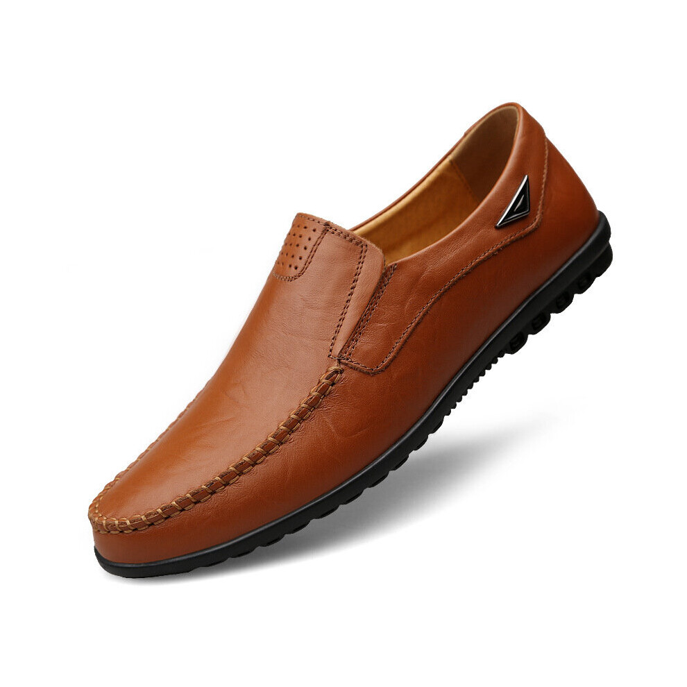 Italian Men Shoes Casual Summer Mens Loafers Leather Moccasins Hollow Out Breathable Slip on Driving Shoes-image-OPC-PBSX8FZ-NEW