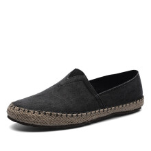 Men's Flat Canvas Shoes High Espadrilles Footwear Hemp Lazy Flats For Men Moccasins Male Loafers Driving Shoes