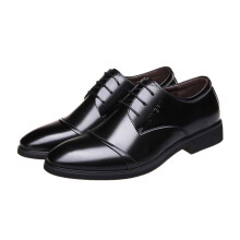 Pointed Toe Shoes for Men Pu Leather Business Office Oxfords Lace Up Wedding Career Shoes