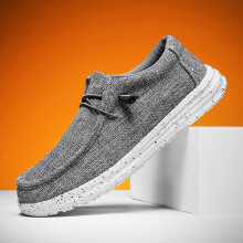 Summer Men Canvas Shoes Espadrilles Breathable Casual Shoes Men Loafers Comfortable Ultralight Lazy Boat Shoes Plus Size 39-47