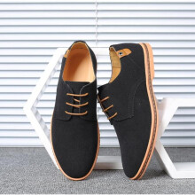 Men Oxfords Suede Leather Dress Shoes Lace Up Men Casual Shoes Loafers Men Classic Plus Size 39-46