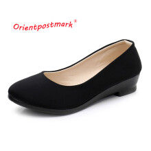 Women Ballet Bow Shoes Women Wedges Shoes For Office Work Boat Shoes Cloth Sweet Loafers Women's Pregnant Wedges Shoes