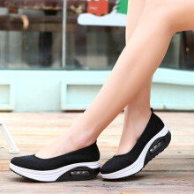 Shaking Shoes Shoes Casual Shoes Mother Thick Bottom Muffin Shoes Summer Boat Shoes Synthetic Leather Round Toe