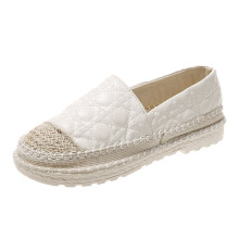 Women Espadrilles Shoes Loafers Autumn Flat Fisherman Shoes Canvas Hemp Slip on Breathable Casual Footwear