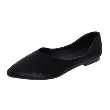 Women's Shoes Spring and Autumn Large Size One Pedal Low Heel Pointed Toe Casual Boat Shoes 35-43