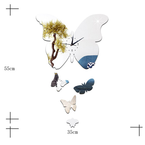 (style A, black) DIY Creative Decoration Butterfly Princess Mirror 1
