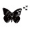 (style A, black) DIY Creative Decoration Butterfly Princess Mirror 4