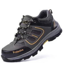 Men Work Shoes Steel Toe Cap Breathable Safety Work Boots Women Anti-Smashing Safety Shoes Male Industrial Shoes Work Sneakers