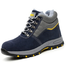 Warm Safety Boots Men's Work Boots Safety Shoes Steel Toe Anti-smashing Work Shoes Puncture-Proof Work Sneakers Men Winter Boot