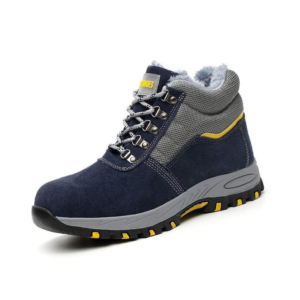 Warm Safety Boots Men's Work Boots Safety Shoes Steel Toe Anti-Smashing Work Shoes Puncture-Proof Work Sneakers Men Winter Boot 885660609486