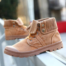 Gangshan Ami Women's Shoes Couple's High Motorcycle Shoes High Top Canvas Shoes Men's Shoes Flanging Tooling Shoes