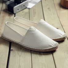 Summer Linen Breathable Casual Flats Shoes Mens Espadrilles Loafers Boy Canvas Shoes Fisherman Driving Footwear