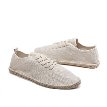 Summer Linen Breathable Casual Flats Shoes Mens Espadrilles Loafers Men Canvas Shoes Casual Fisherman Driving Footwear