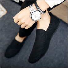 Spring Men Canvas Loafers Driving Shoes Moccasins Summer Men's Casual Shoes Flat Breathable Lazy Flats