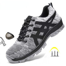 Work Shoes for Men Impact Resistant Anti-puncture Safety Footwear Wearable Anti-Skid Lightweight Sneakers Women Large Size 36-50
