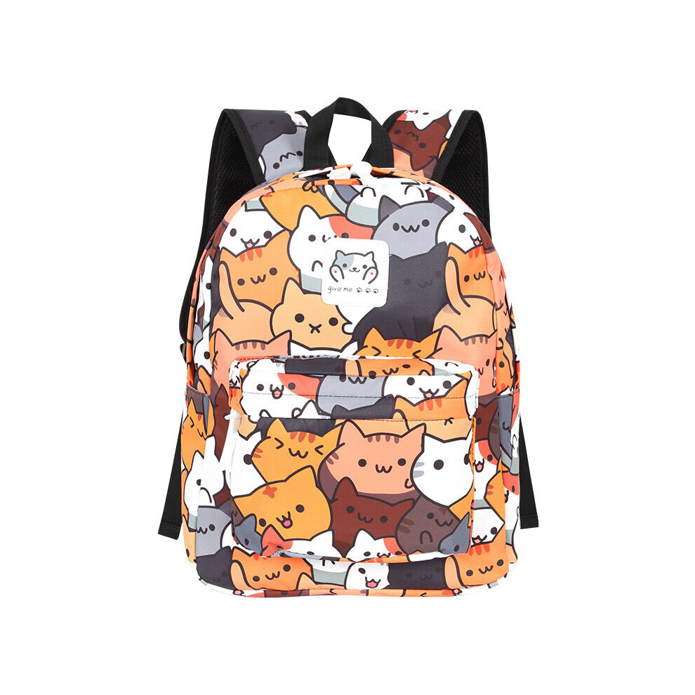 Anime Neko Atsume Women Backpack Cartoon Mochila for Girls Boys Travel Rucksack Cute Cat Printing Shoulder Bag for Teenage