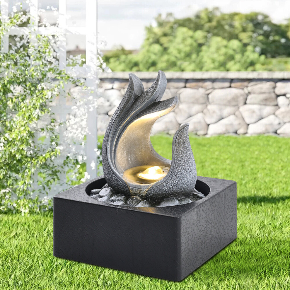 Tabletop Resin Water Fountain with LED Light