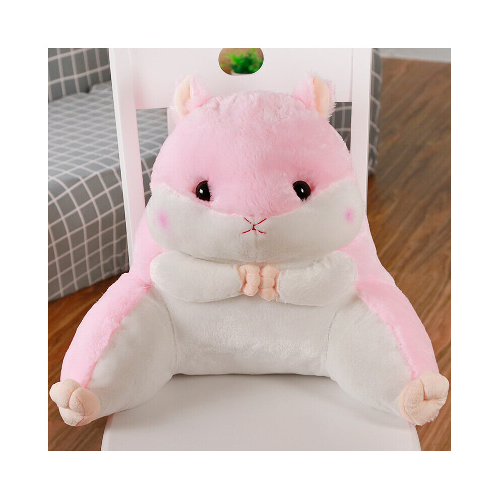 (Pink) Back Lounger Hamster Pillow Bed Rest Support Office Home Seat Cushion Backrest