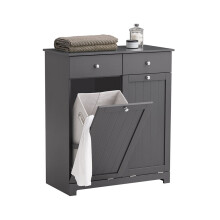 SoBuy BZR33-DG,Laundry Cabinet Laundry Chest Bathroom Cabinet
