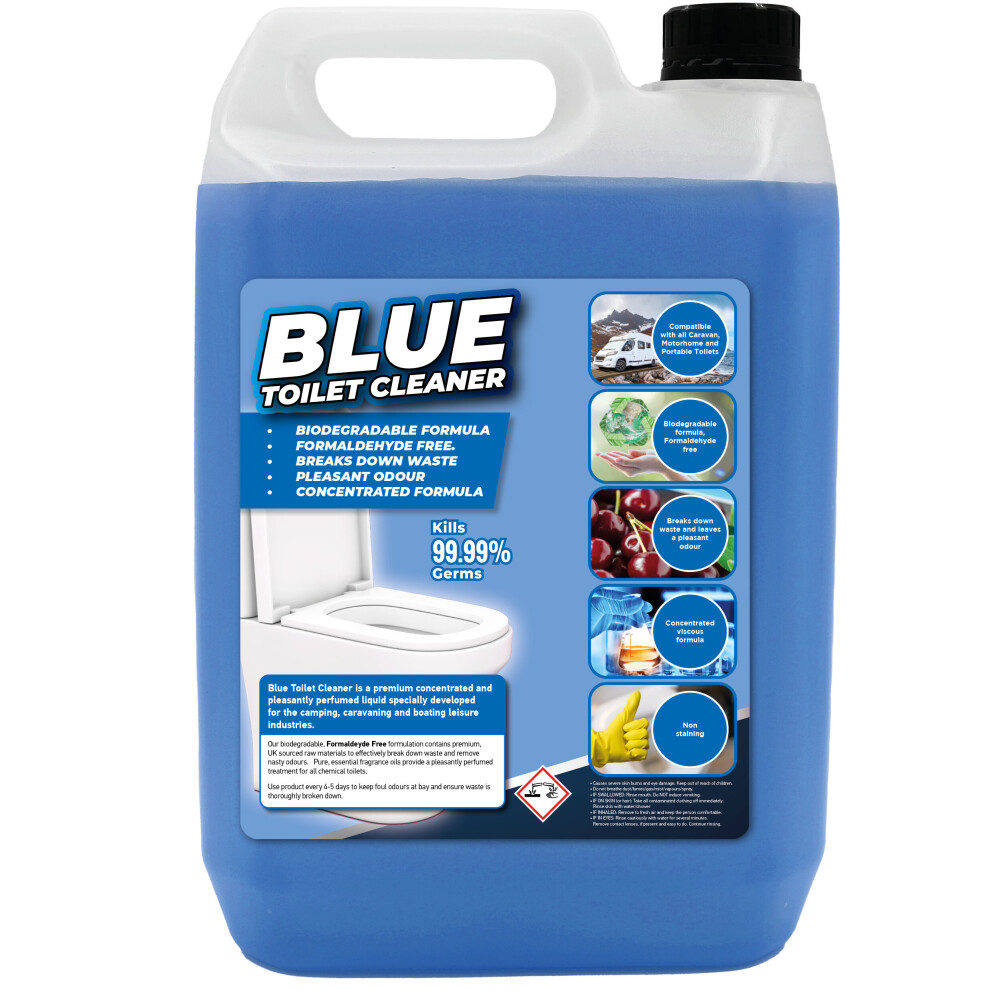 (5 Litre) 5 Litre Blue Chemical Caravan Toilet Fluid