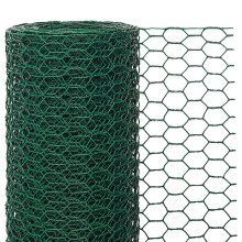 Chicken Wire Mesh Roll PVC Coated Hexagonal Galvanized Netting Garden Fence for Poultry Pet Rabbit Chicken 5m x 0.6m