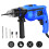 Impact Drill Electric Hammer Drill 850W Corded Percussion Drill with Drill Bits Set Variable Speed 360° Rotating Handle Lightweight Heavy Duty 1