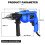 Impact Drill Electric Hammer Drill 850W Corded Percussion Drill with Drill Bits Set Variable Speed 360° Rotating Handle Lightweight Heavy Duty 3