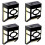 4 Pack Security Wall Light Solar LED Black Square Wall Lights 3