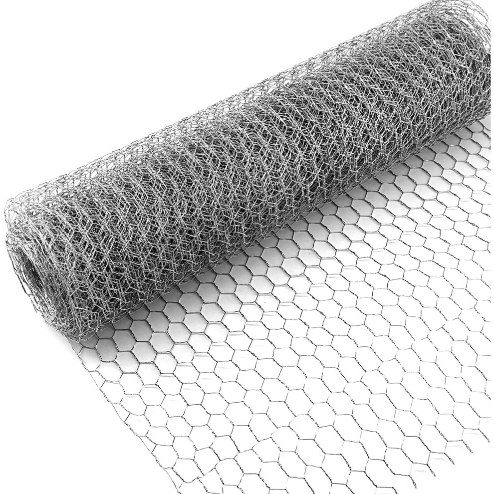 Chicken Wire Mesh 25cm x 50m Galvanized Hexagonal Garden Netting Fencing for Animal Rabbit Chicken Fencing/DIY Craft  Home Decoration