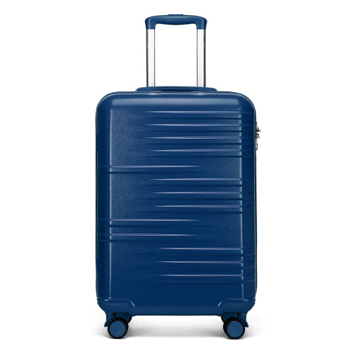 (Navy) British Traveller-3Pcs ABS Hard Shell Suitcase Set 1