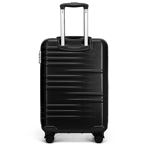 (Black) British Traveller-3Pcs ABS Hard Shell Suitcase Set 2