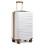 (White) British Traveller-3Pcs ABS Hard Shell Suitcase Set 4