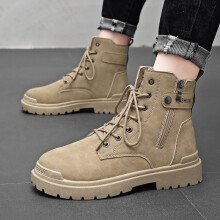 Man Desert Boots High-top Outdoor Man Sneaker Hiking Shoe Anti-skid Zipper Working Shoes for Men Platform Boot