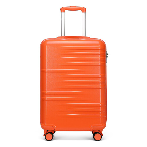 (Orange ) British Traveller-3Pcs ABS Hard Shell Suitcase Set 2
