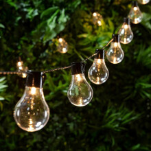 Retro Solar String Lights Outdoor Garden LED Festoon Party Globe Bulbs