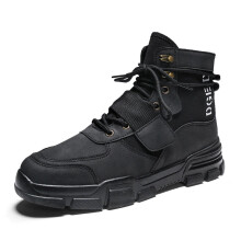 Men's Ankle Boots Autumn Retro Round Head Lace Up High Top Plus Size Work Desert Boots Walking Shoes Botas Taticas Militares
