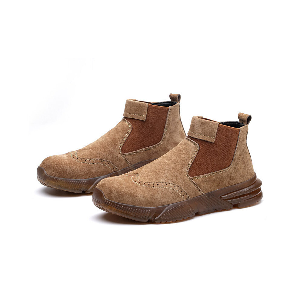 Work Boots Safety Steel Toe Indestructible Man Shoes Leather Boots Classic Anti-Smashing Anti-Puncture Working Shoes 885660770872