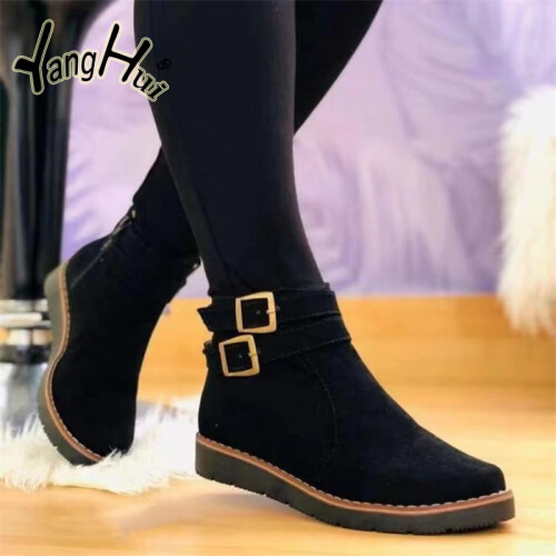 Casual flat ankle boots hotsell