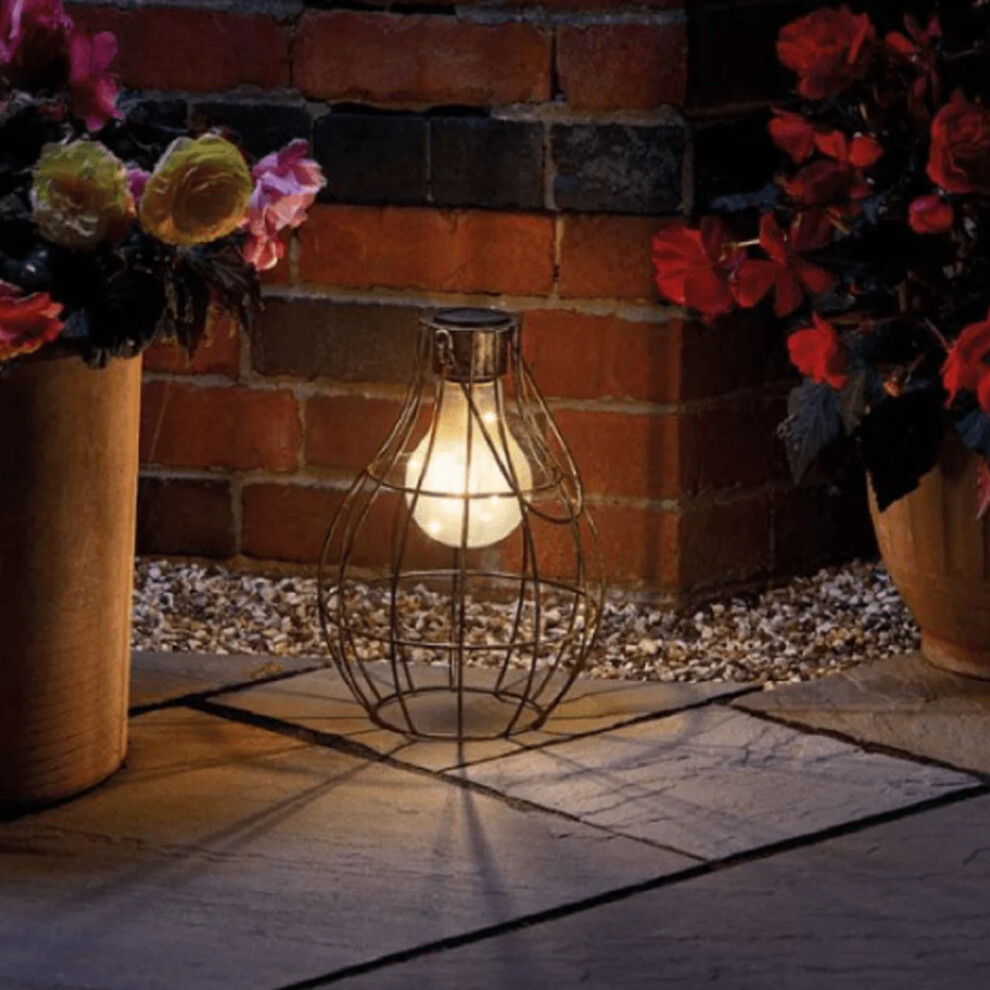 Firefly Lantern Outdoor LED Solar Light Table Top Lamp Decking Garden