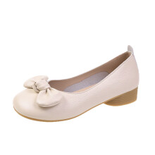 Spring and Autumn Ladies Loafers Casual Female Boat Shoes Bowknot Round Head Low Heel Office Work Shoes Slip-on